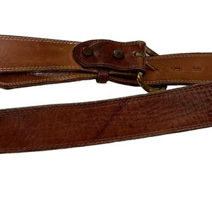 Justin Black Top Grain Cowhide Leather Textured Belt Men’s 36”
